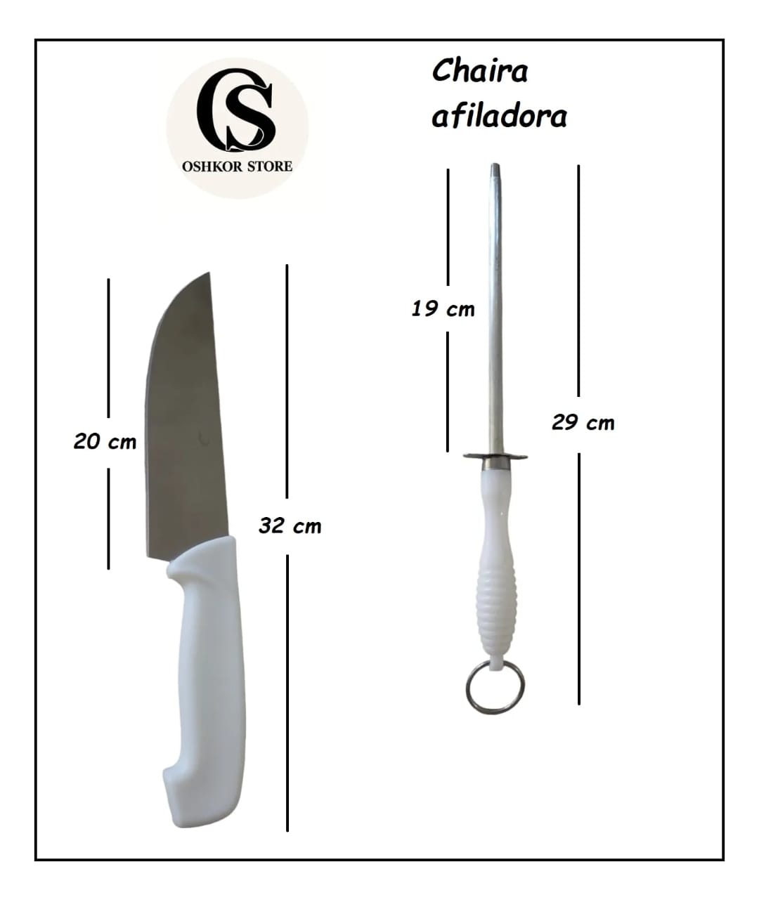 Set Cuchillo Y Chaira Afiladora